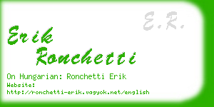 erik ronchetti business card